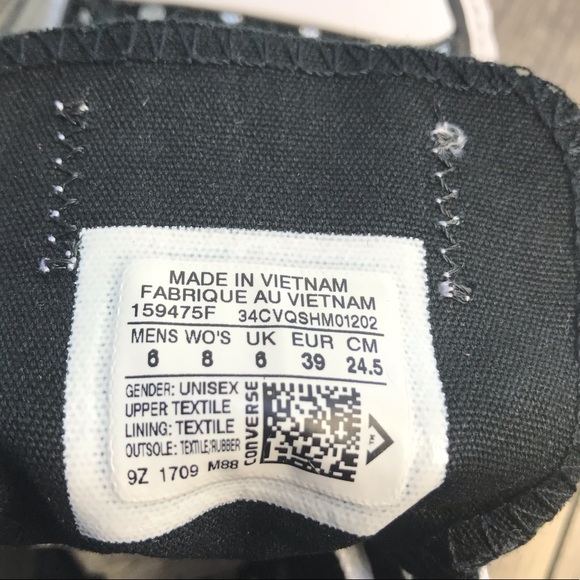 Converse Ctas OX Dots Black Silver WMNS AUTHENTIC - Picture 8 of 8